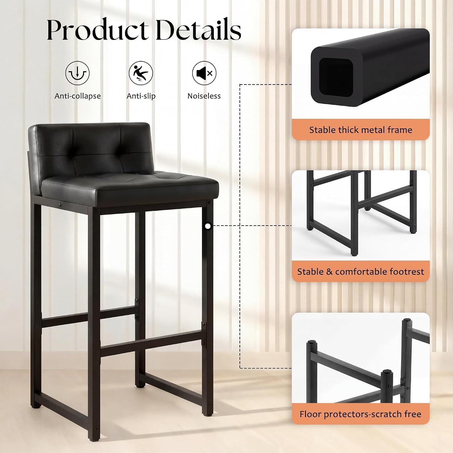 Thumbnail 5 de Juoerce Counter-Height Bar Stools, Set of 2