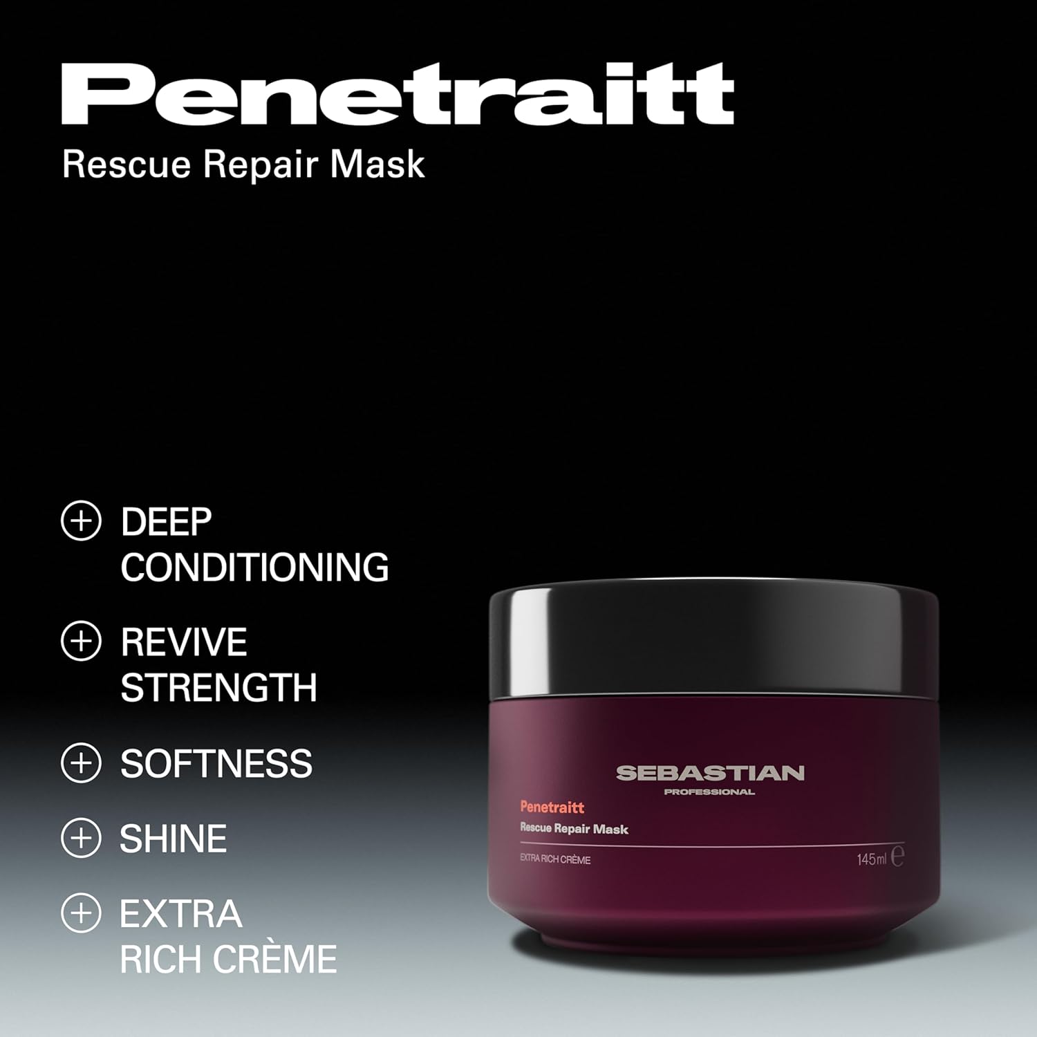 Thumbnail 1 de Sebastian Professional Penetraitt Rescue Repair Mask (145ml) deep conditioning hair mask for damaged hair