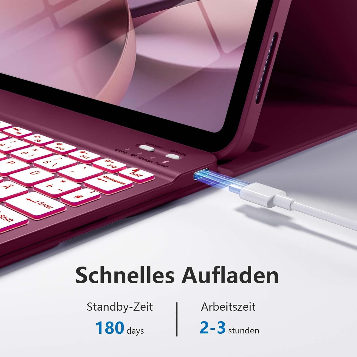 Detalle de drivego Hülle mit Tastatur für iPad 11 Zoll