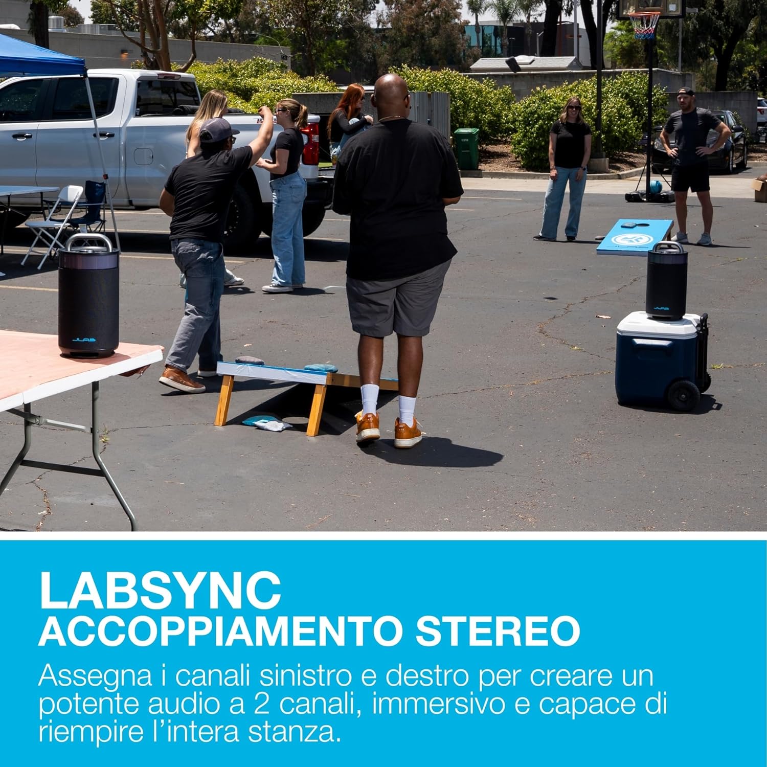 Thumbnail 5 de JLab Epic Party altoparlante Bluetooth portatile con suono 360°, luci RGB e IP56
