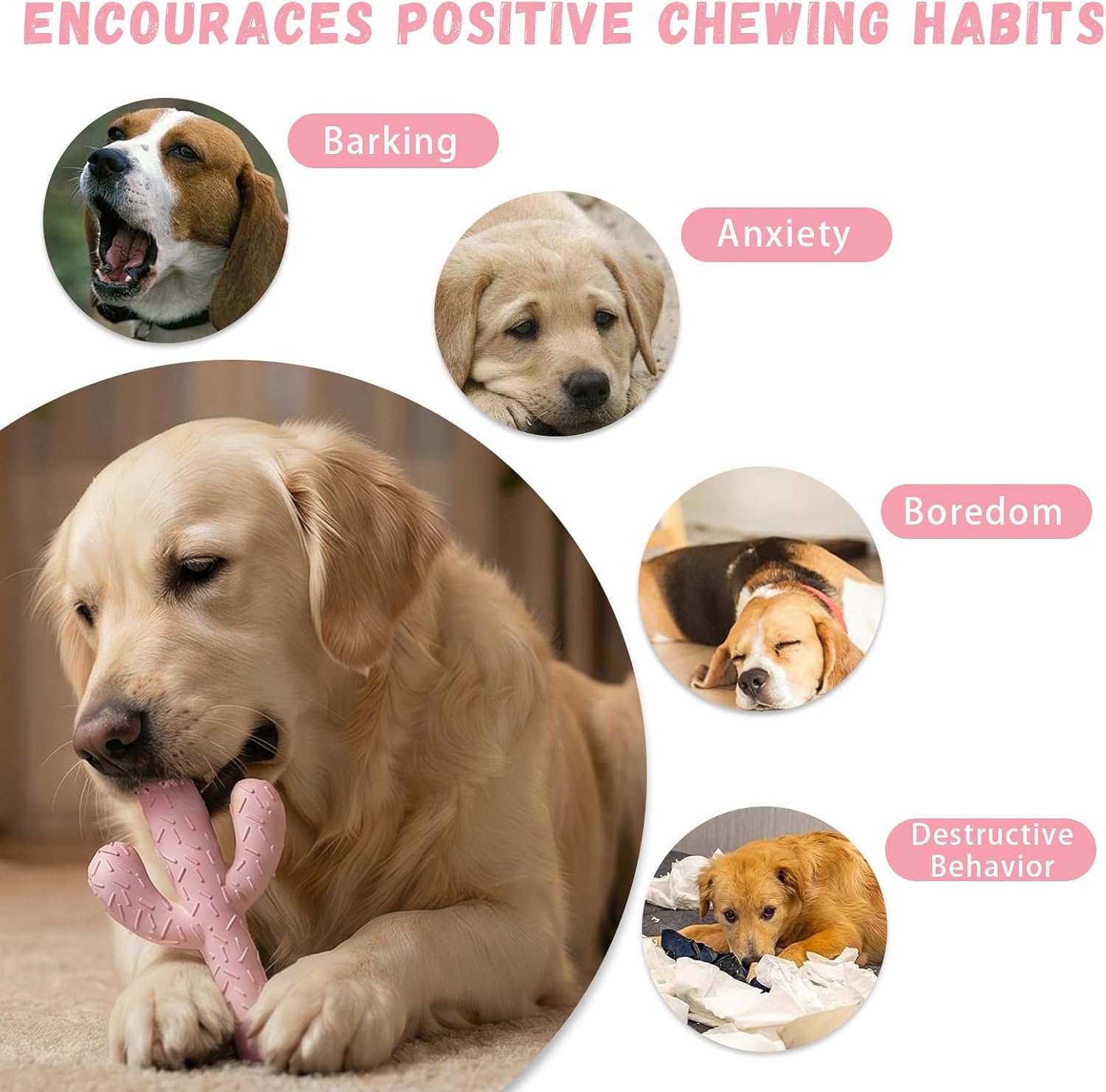 Detalle de MewaJump Dog Chew Toy, Natural Rubber