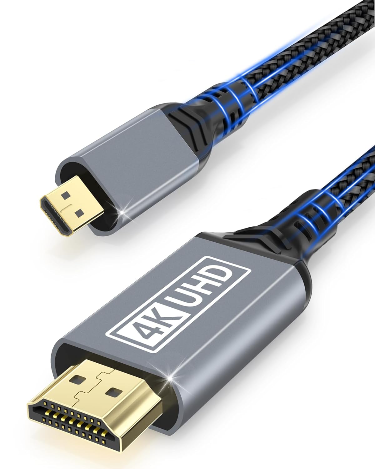 Detalle de ziwodiv Micro HDMI auf HDMI Kabel 2M 4K@60Hz