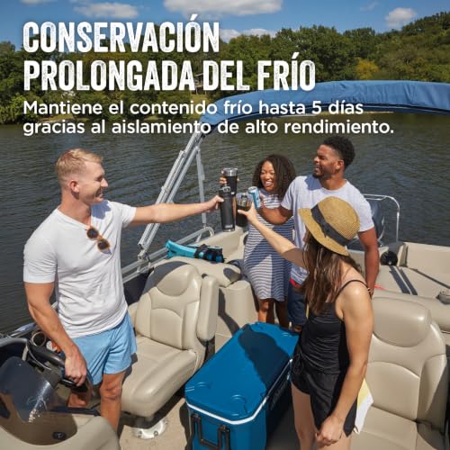Thumbnail 5 de Coleman 100QT Xtreme Wheeled Cooler Box: nevera rígida de 94 L con ruedas y asiento, azul/blanco