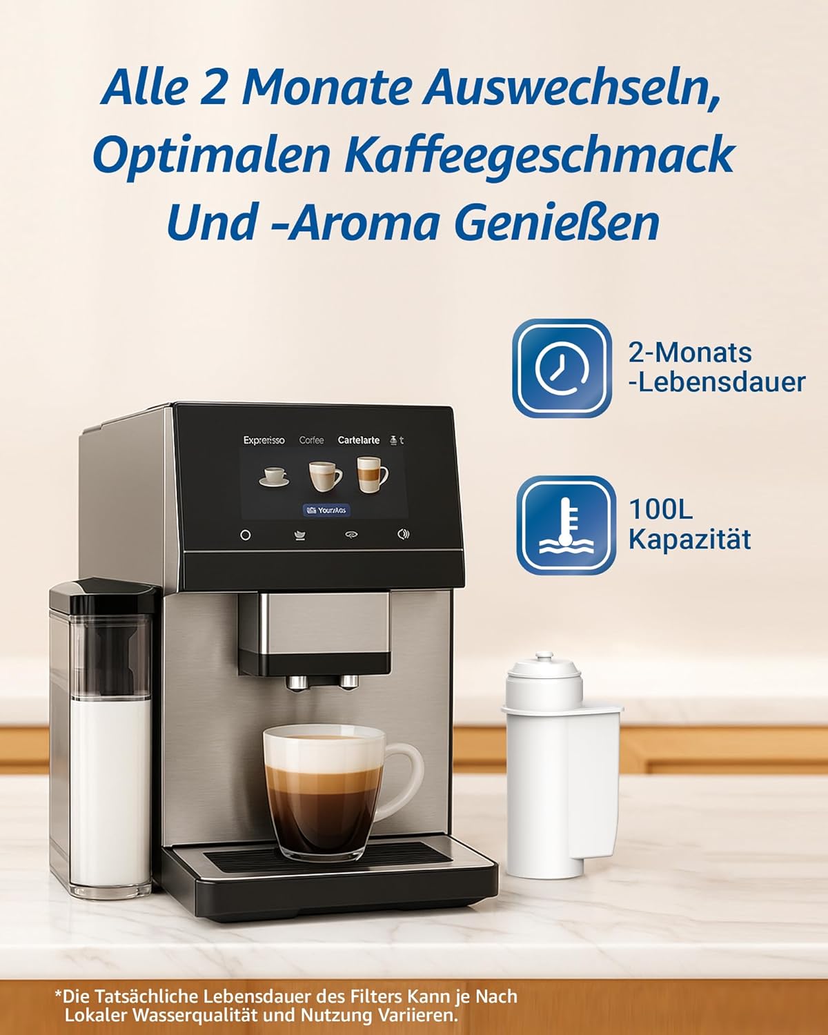 Detalle de Maxblue Ersatzfilter für Siemens EQ6/EQ9 & viele weitere Modelle (nicht für Brita Intenza+) – TZ70003/TCZ7003 kompatibel