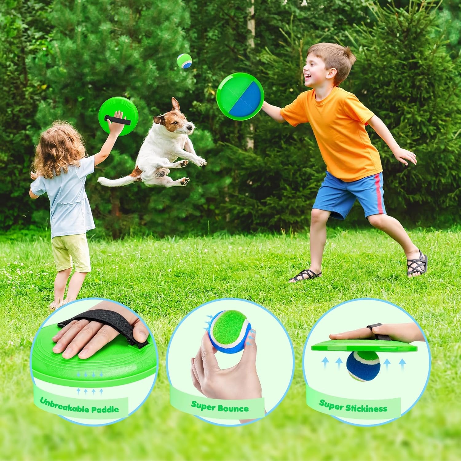 Detalle de Toss and Catch Ball Set Upgrade – Durable Outdoor Beach & Pool Game for Kids