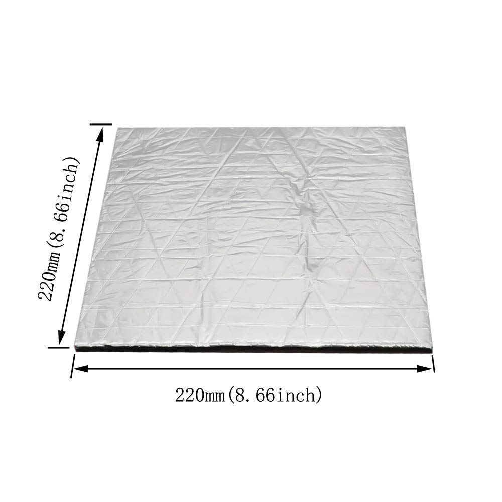 Thumbnail 3 de Zeberoxyz 2pcs Heated Bed Insulation Mats (foil-backed foam) for 3D printer hotbed