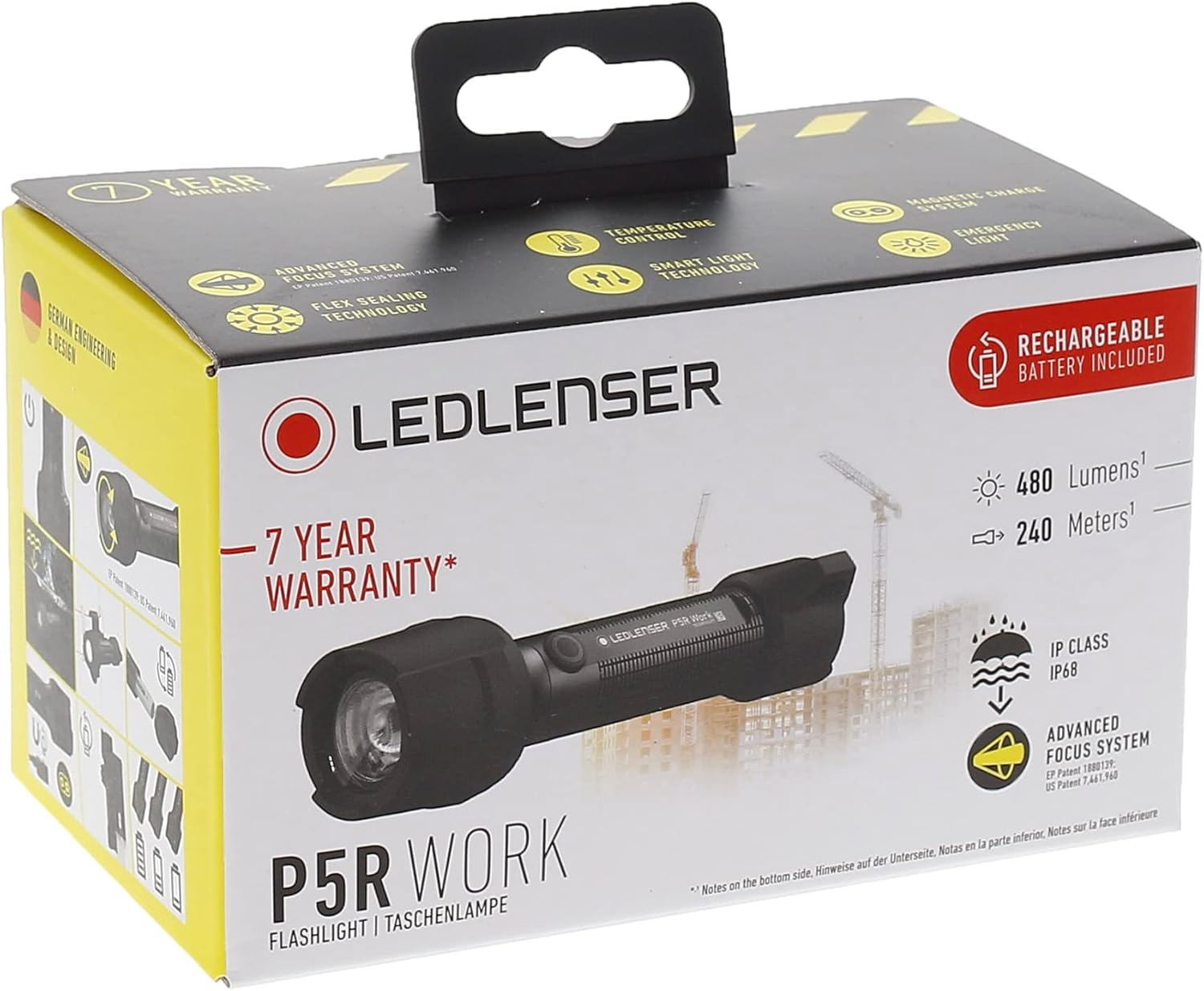 Thumbnail 5 de Ledlenser P5R Work (2020) Rechargeable Torch — 480 Lumens, High CRI, IP68