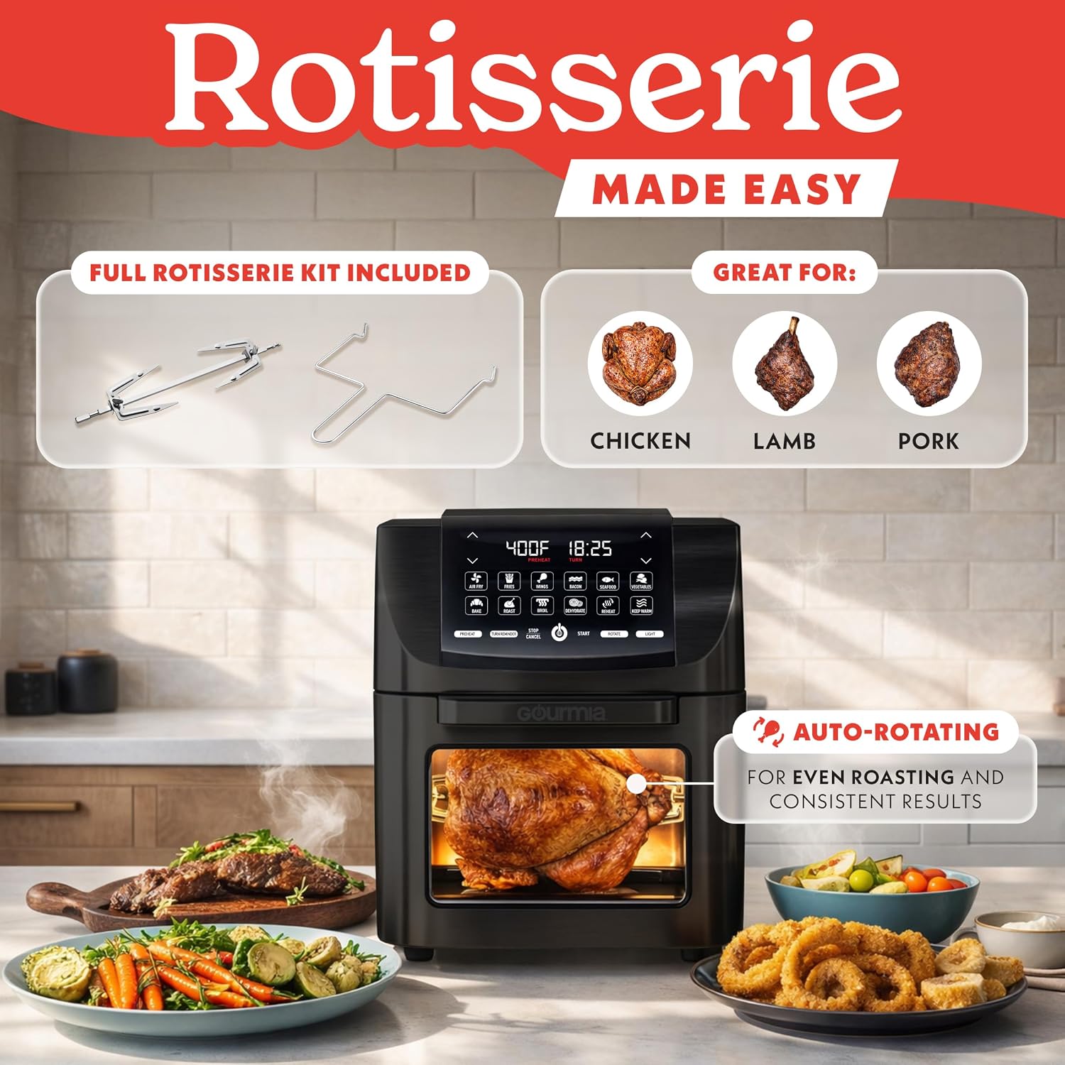 Thumbnail 4 de Gourmia Air Fryer Oven 14 Qt