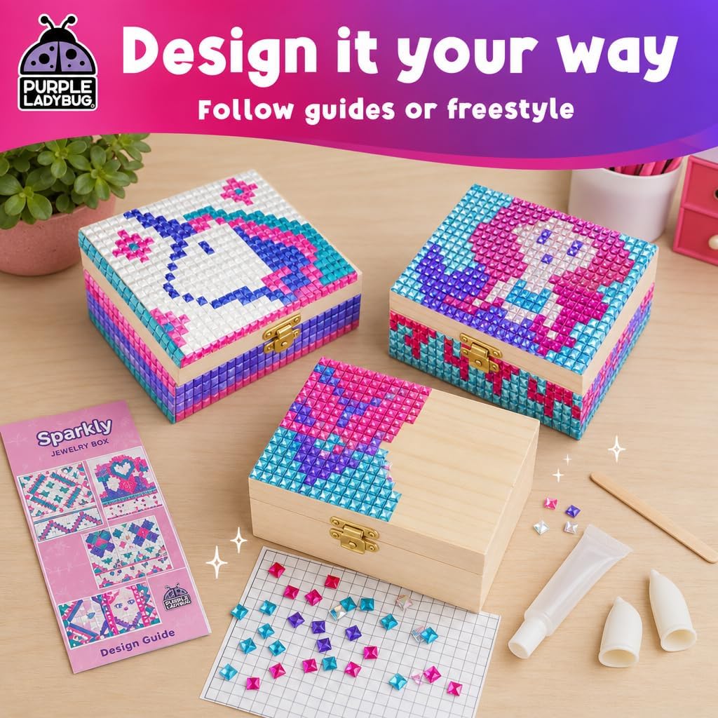 Thumbnail 4 de PURPLE LADYBUG Jewelry Box Craft for Girls Ages 8-12