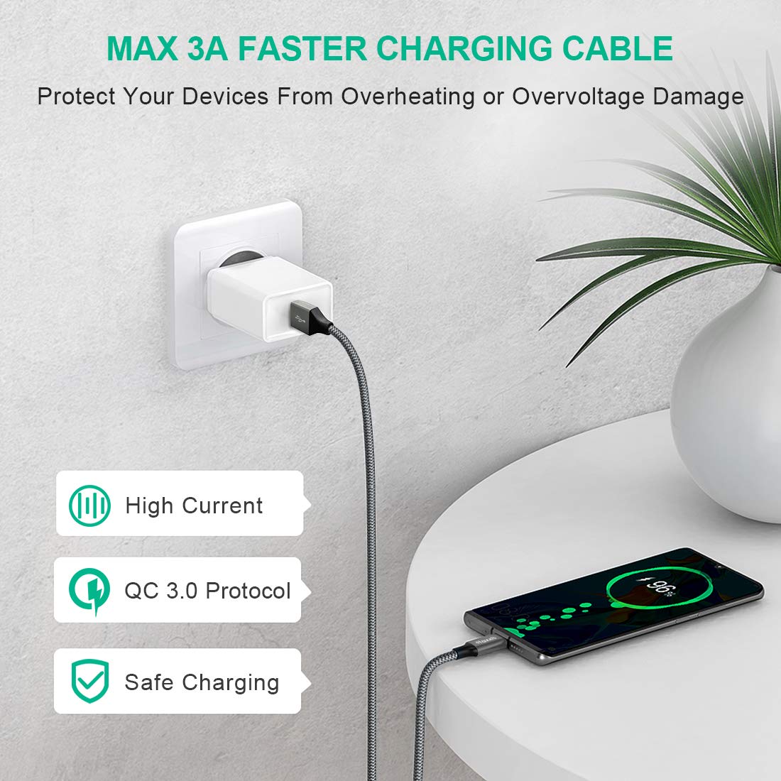 Detalle de etguuds USB to USB C Cable 3ft 🔌
