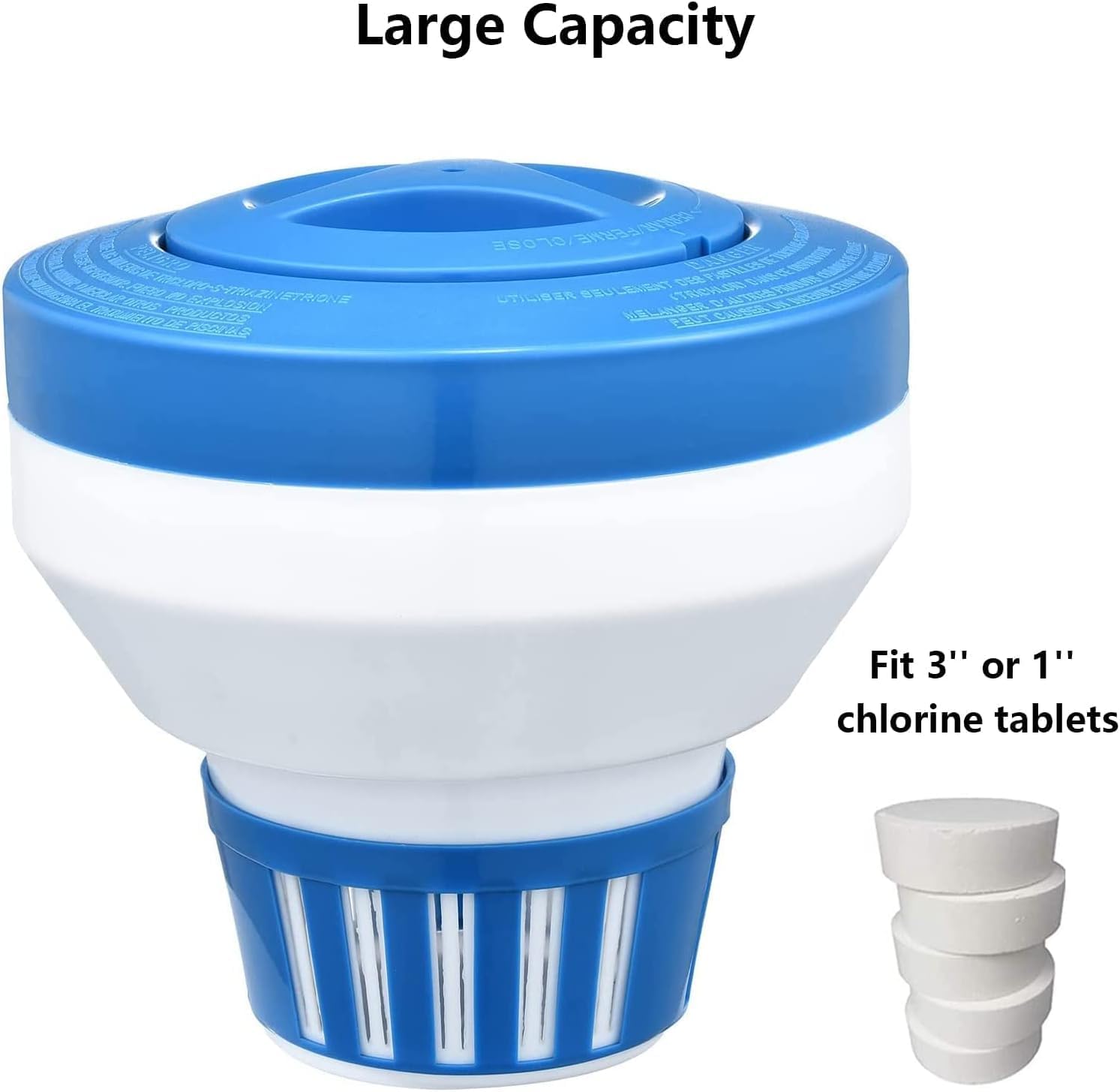 Thumbnail 1 de Floating Chlorine Dispenser for Pools and Spas (7" Large Capacity, Collapsible)