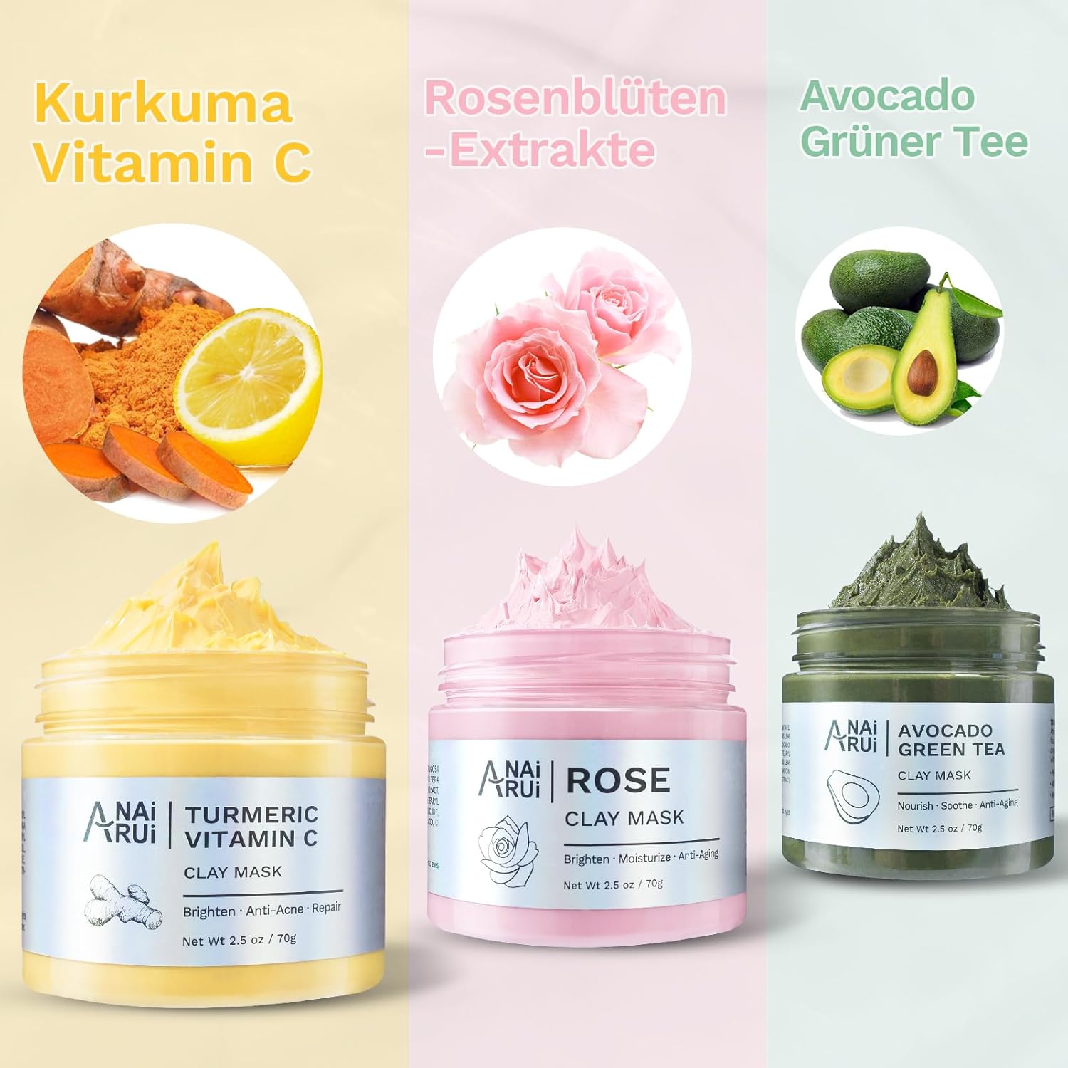 Detalle 2 de ANAiRUi Kurkuma Maske Rose 210 g