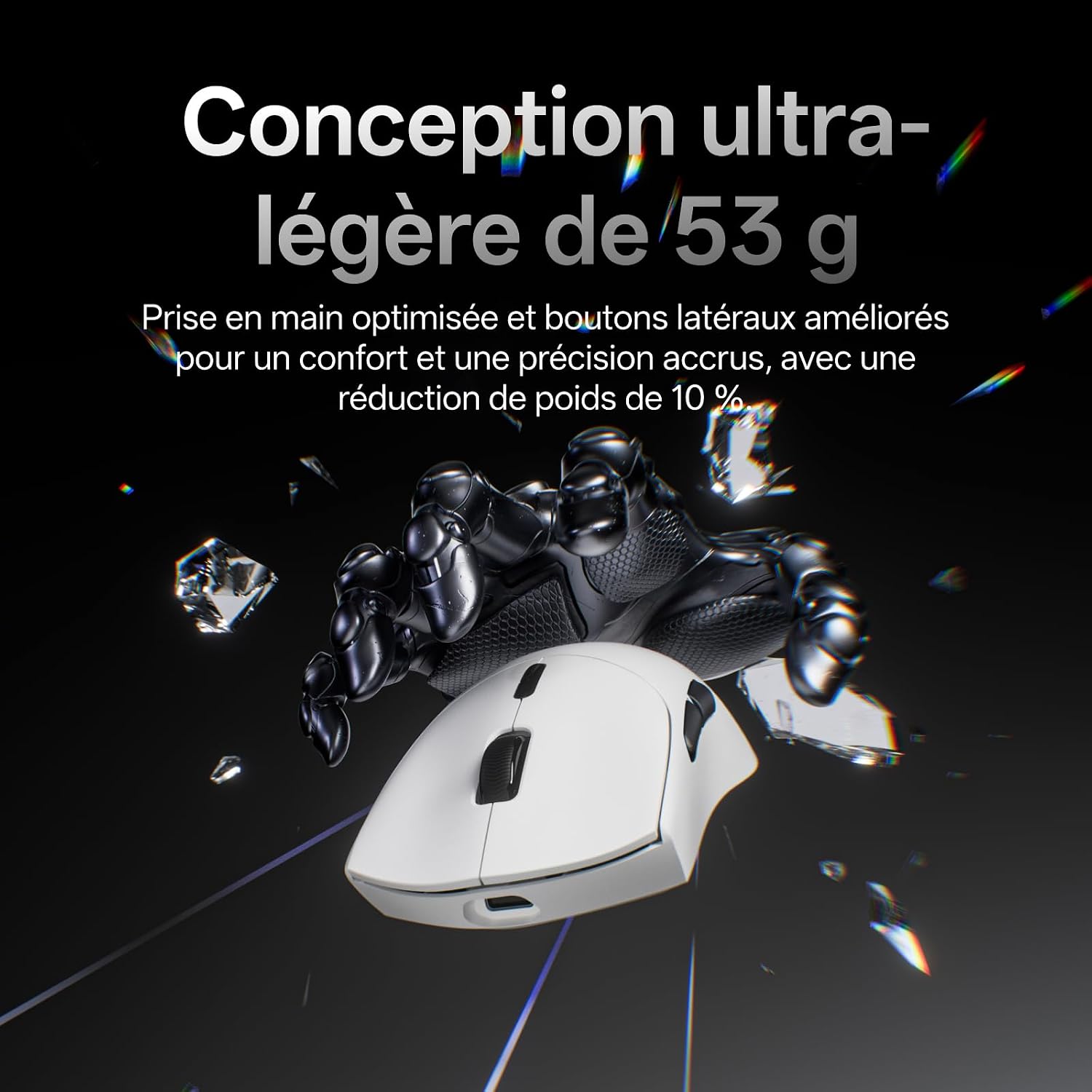 Thumbnail 2 de Rapoo VT7 draadloze gamingmuis, 53 g, 8.000 Hz en PAW3398-sensor