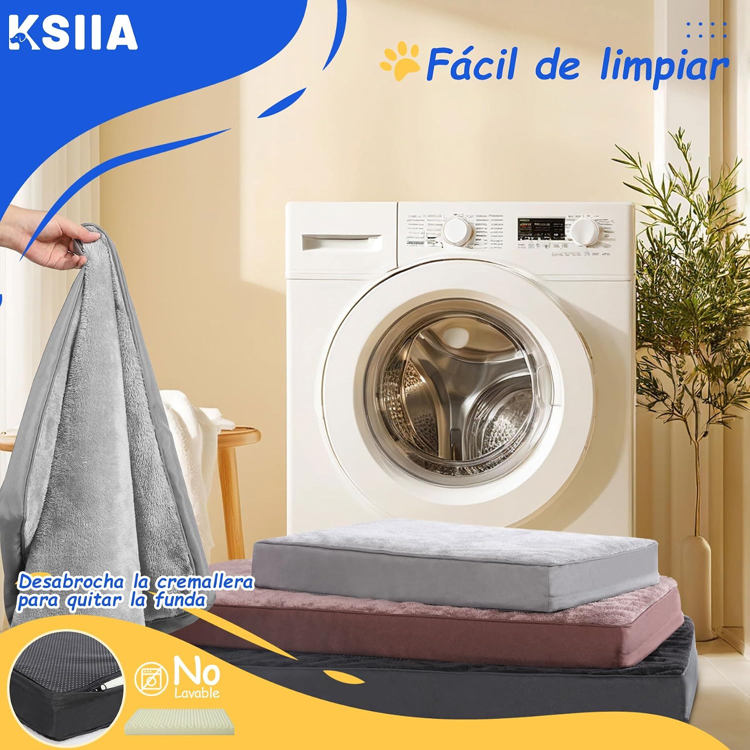 Thumbnail 4 de KSIIA Cama Ortopédica Extra Grande 105x70 para Perros