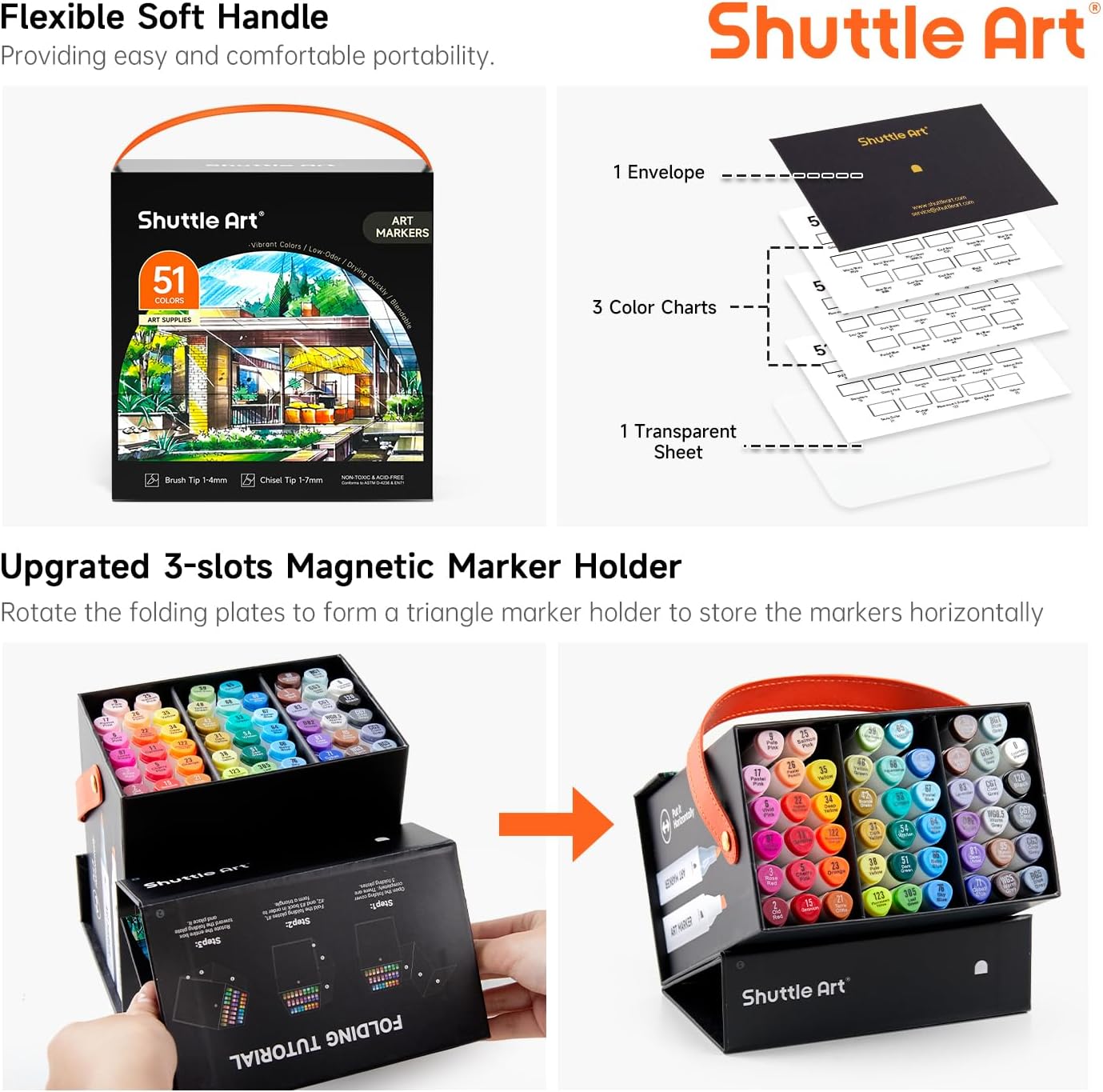 Thumbnail 3 de Shuttle Art Alkohol Marker Set 50 Farben