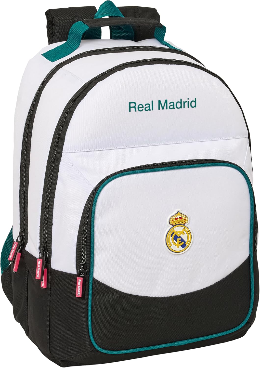 Detalle de Mochila Safta Real Madrid Equipación 26/27: amplitud, comodidad y durabilidad para escolares