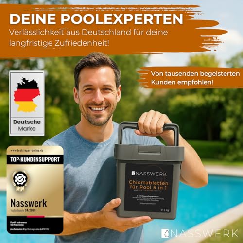 Thumbnail 7 de NASSWERK Multitabs Pool 5 in 1 (1 kg) – 200 g Chlortabletten für Pool