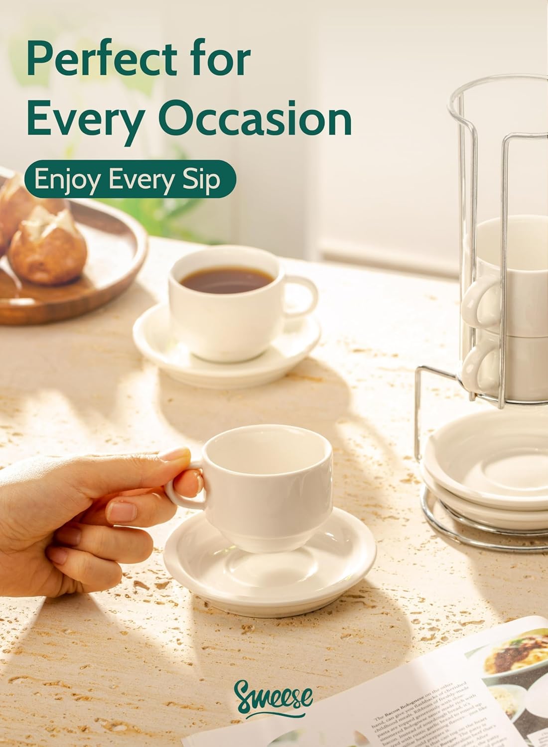 Thumbnail 4 de Sweese 2.5 oz espresso cups set of 4