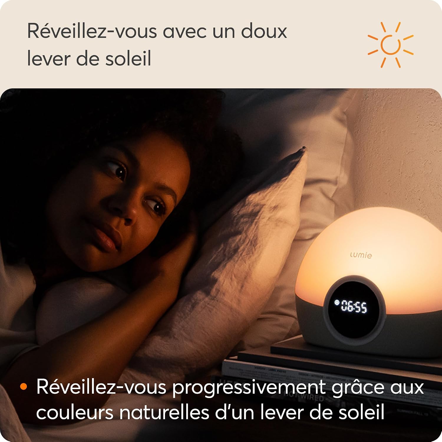 Thumbnail 2 de Lumie Bodyclock Spark 100 – Réveil et simulateur d’aube avec lampe de chevet