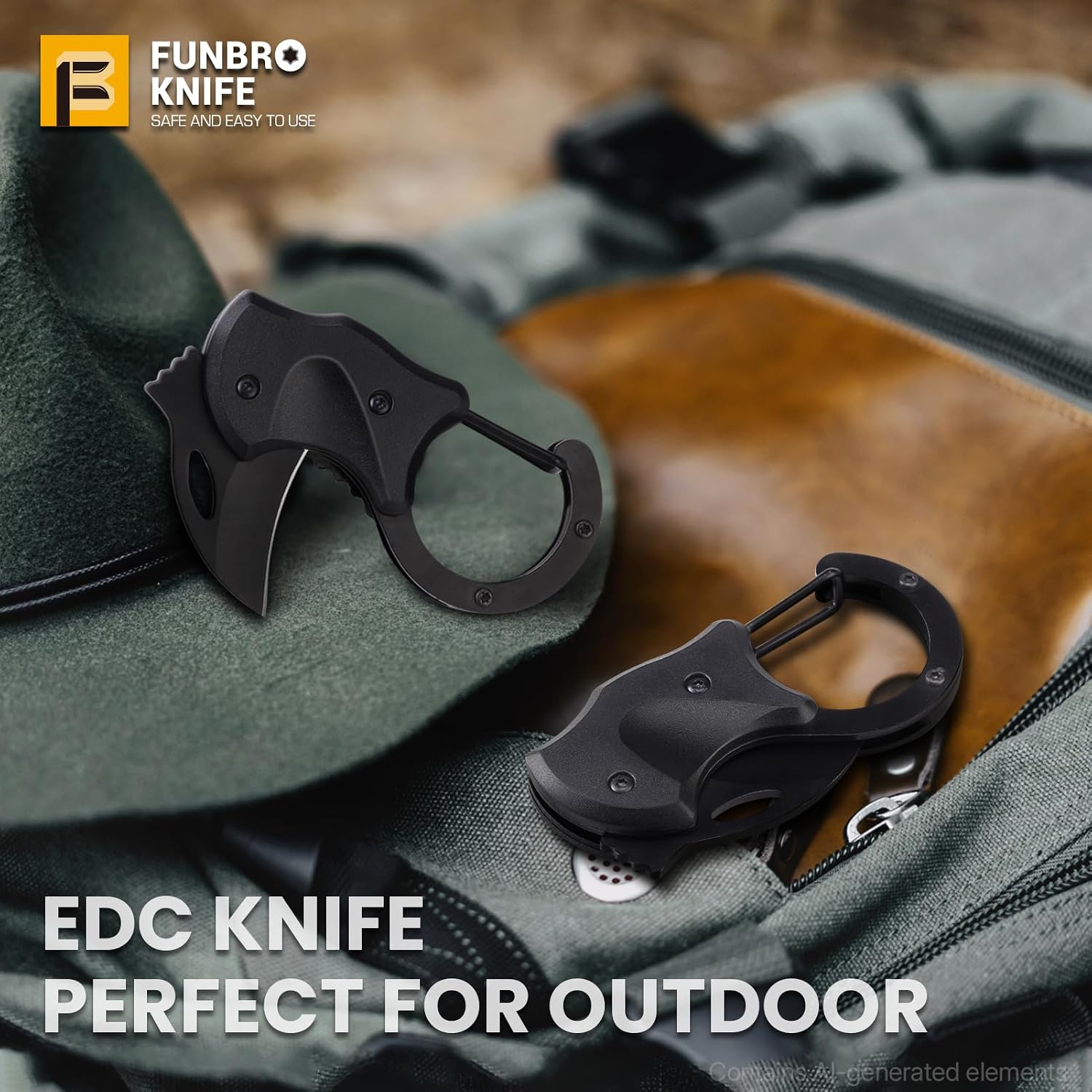 Thumbnail 6 de FUNBRO Small Pocket Knife, Folding, with 1.34-Inch Stainless Steel Blade