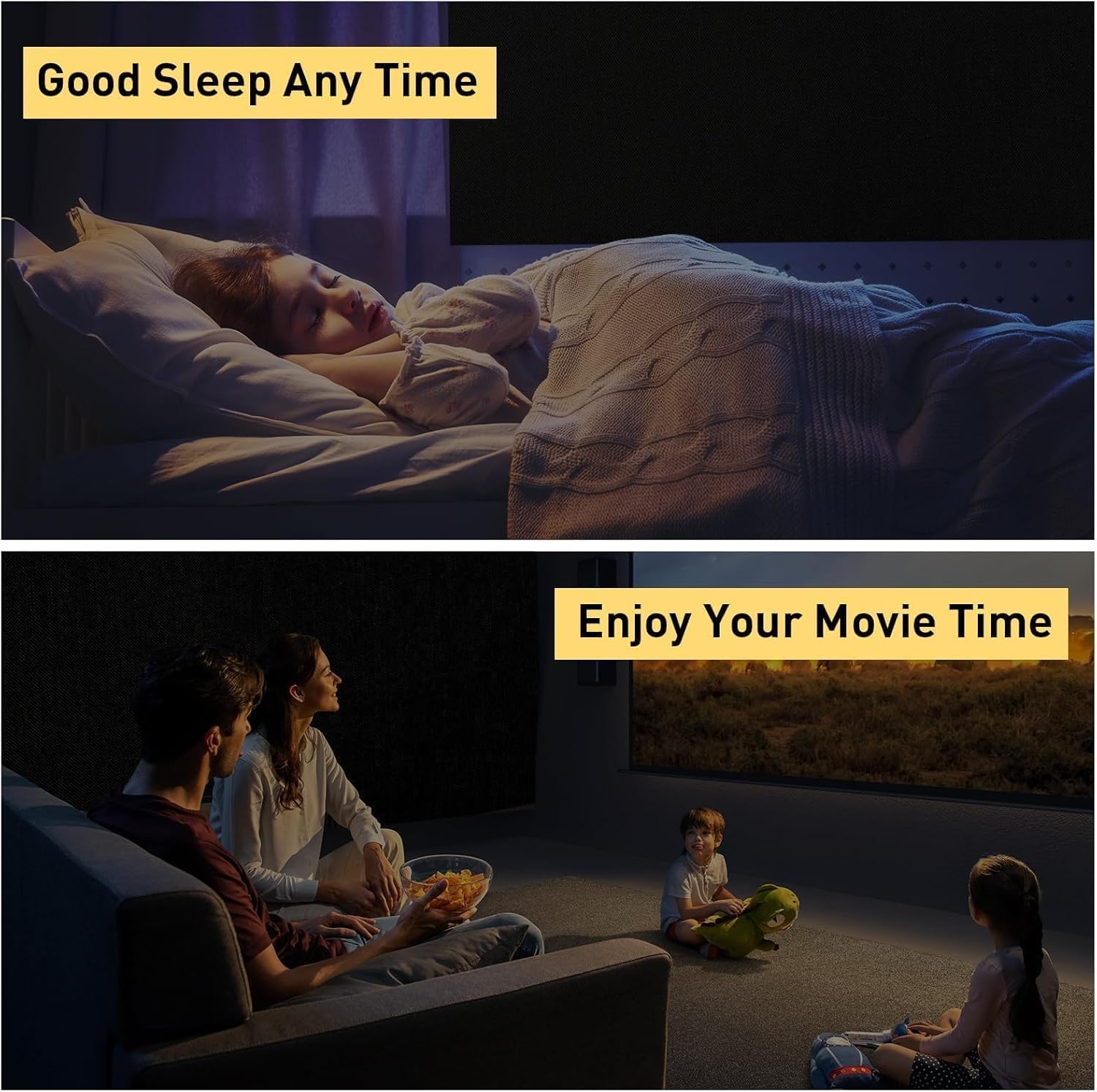 Thumbnail 6 de Blackout Blinds Stick on 300x145cm — Portable, No-Drill 100% Blackout Solution