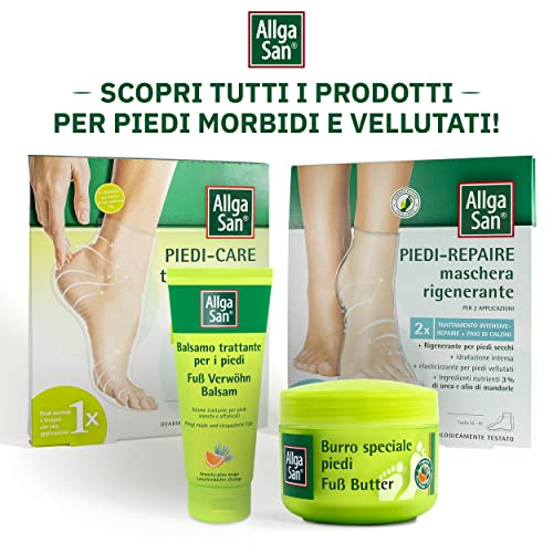 Detalle de Allga San Burro Speciale Piedi 200 ml: crema per piedi secchi e screpolati con burro di karité e cacao