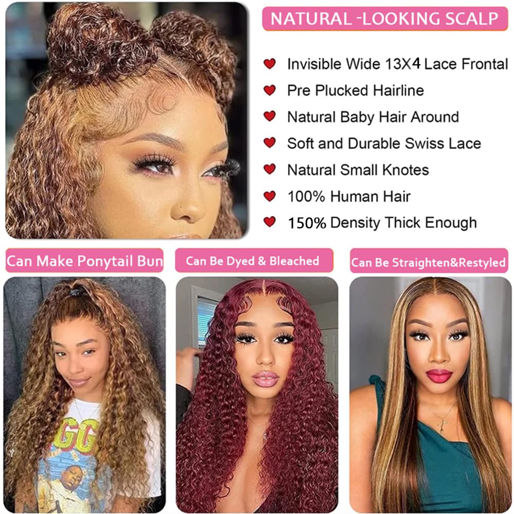 Detalle 2 de Chesma 28inch Highlight Ombre Lace Front Wig 180 Density