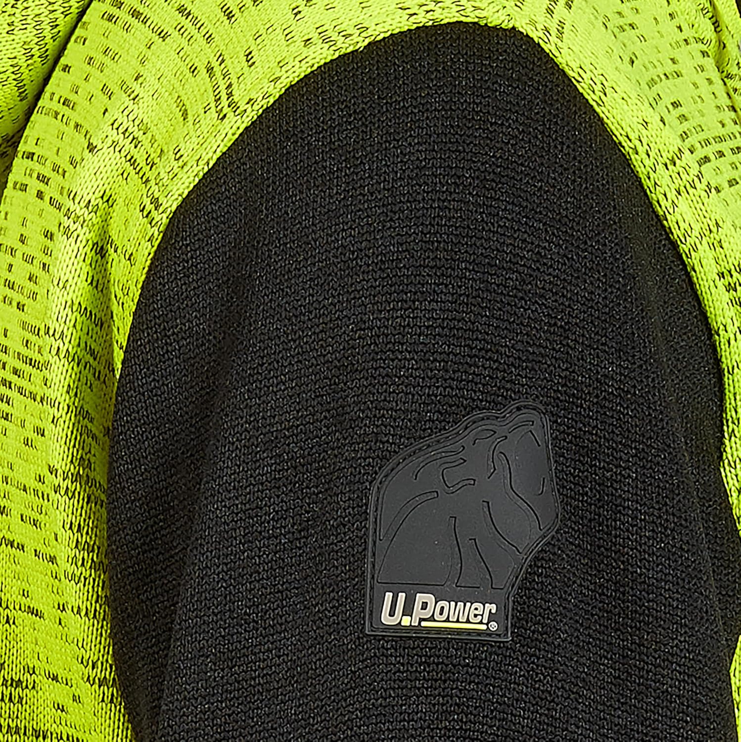 Detalle de U-Power Don't Worry... Be Happy! Felpa Full-zip con cappuccio in pile Rainbow Black/Fucsia – Uomo