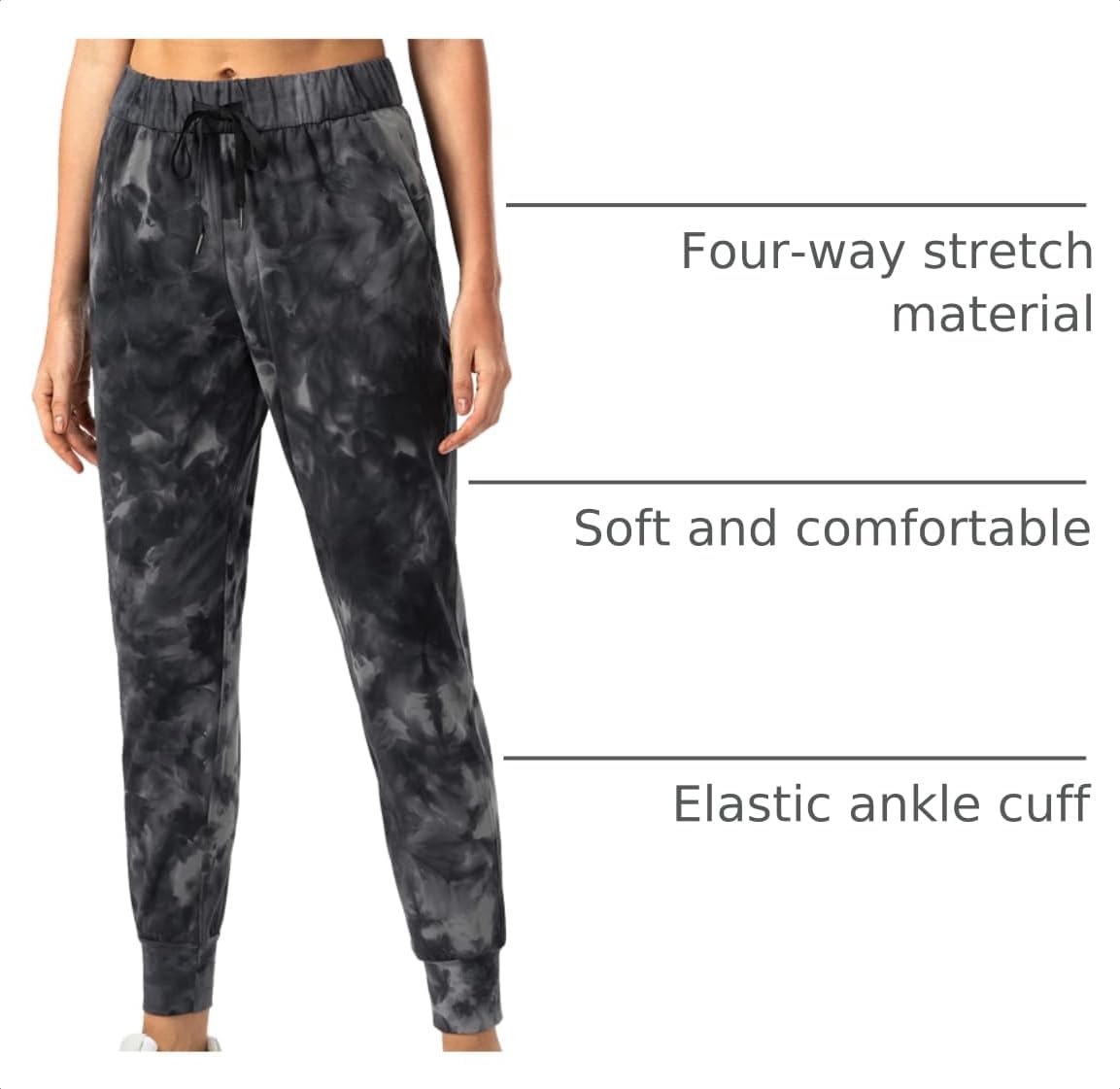 Detalle 2 de SANTINY Women's Joggers with Pockets, 4-Way Stretch and Drawstring Waist