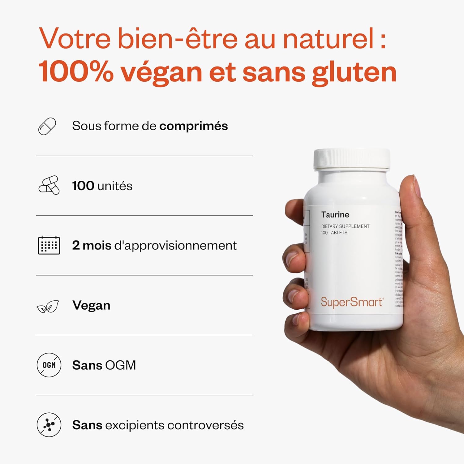 Thumbnail 4 de Taurine Supersmart – soutien polyvalent pour l’effort physique et la concentration