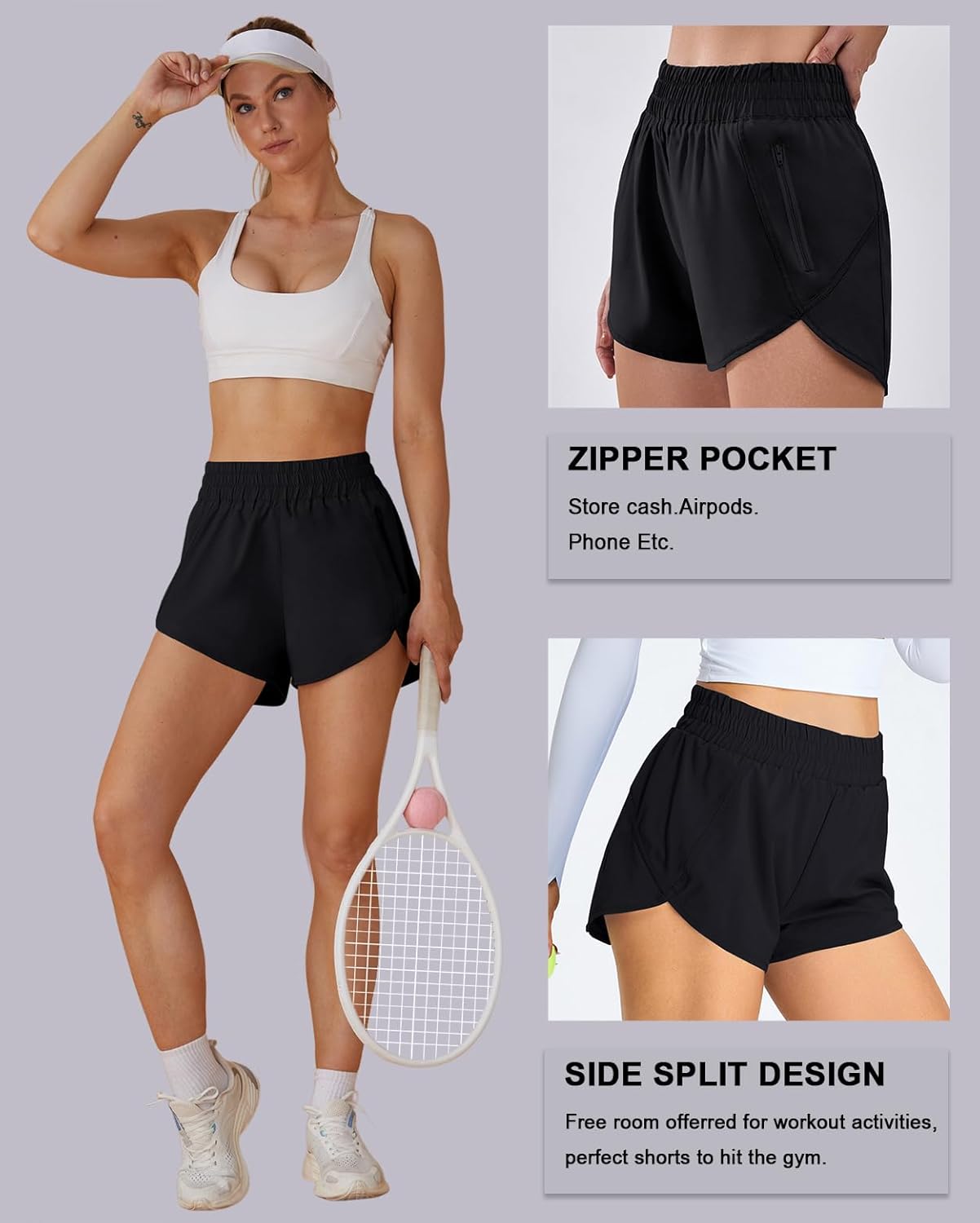 Thumbnail 4 de BMJL Women's 2.5" High-Waisted Running Shorts with Pockets