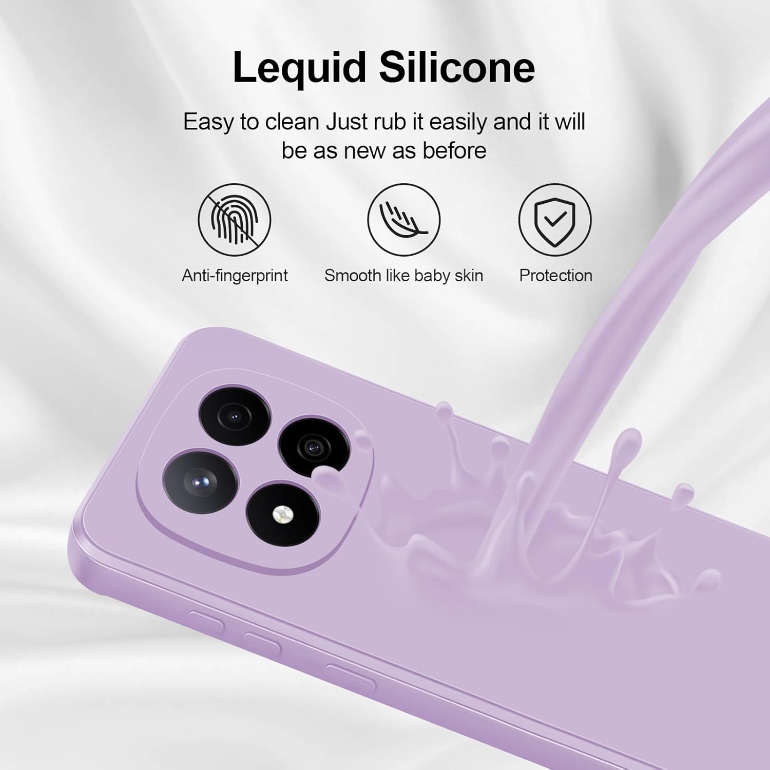 Thumbnail 3 de GiiYoon Hülle für Xiaomi Redmi Note 14 Pro Plus 5G – Rundumschutz aus Liquid Silicone, Lila