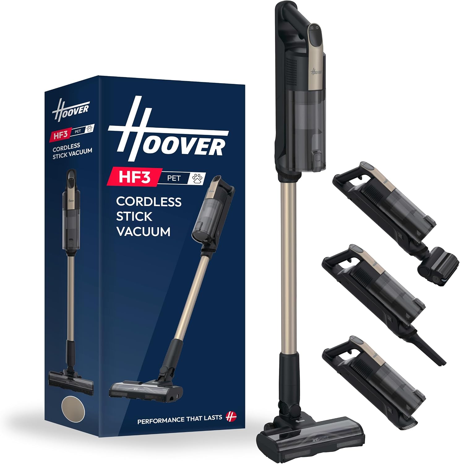 Detalle de Hoover HF3 Anti-Hair Wrap Cordless Pet 440W—Multi-Mode Cordless Vacuum with LED Display