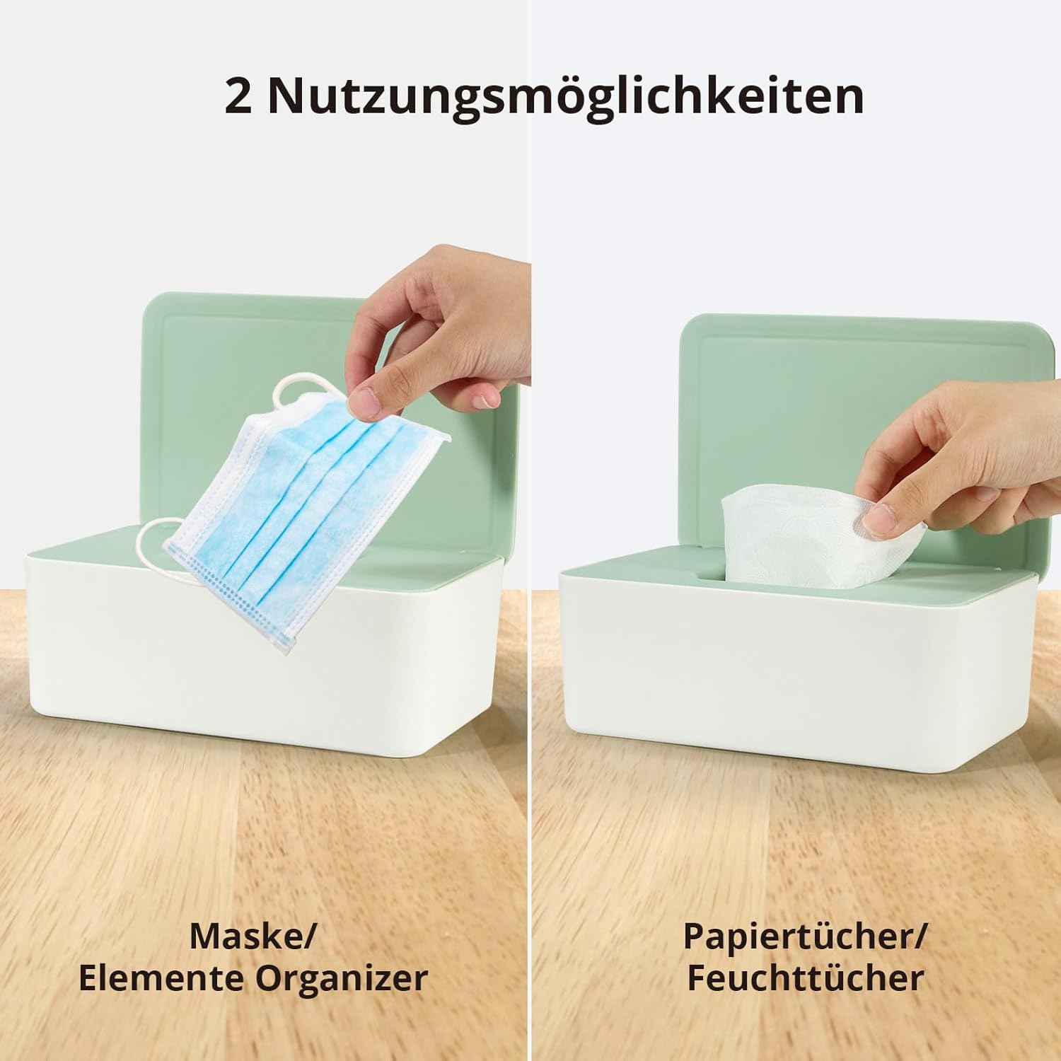 Detalle 2 de Feuchttücher Box für Baby Grün