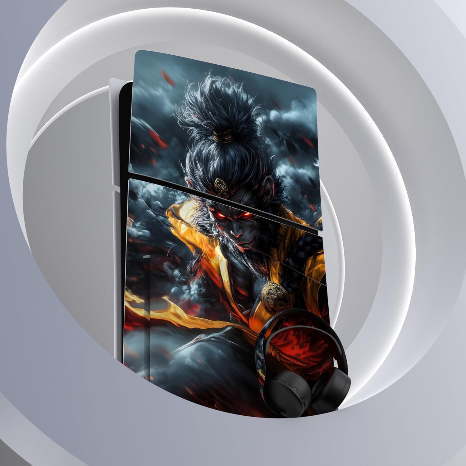 Thumbnail 4 de PlayVital Skin Sticker for PS5 Slim Console Disc Edition – Wasteland & Cloudstorm