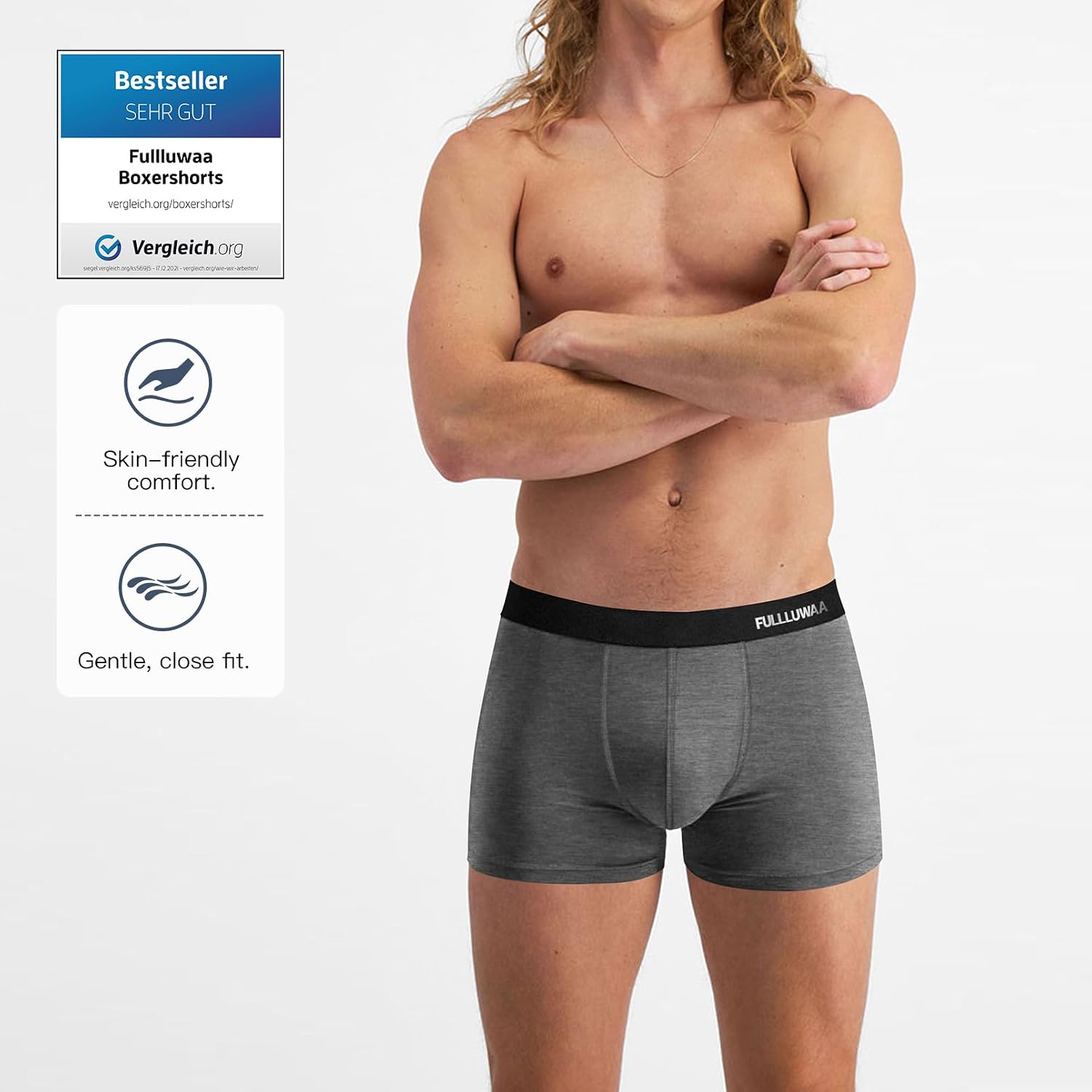 Thumbnail 1 de Fullluwaa Mens Boxers Cotton 10 Pack: breathable, soft and tag-free multipack underwear