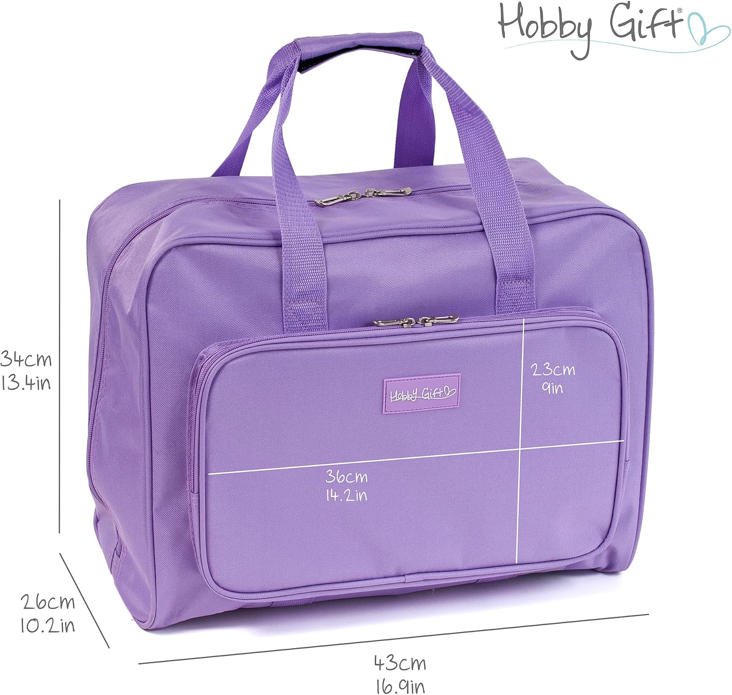 Detalle 2 de Hobby Gift torba na maszynę do szycia, liliowa, wyściełana z kieszenią