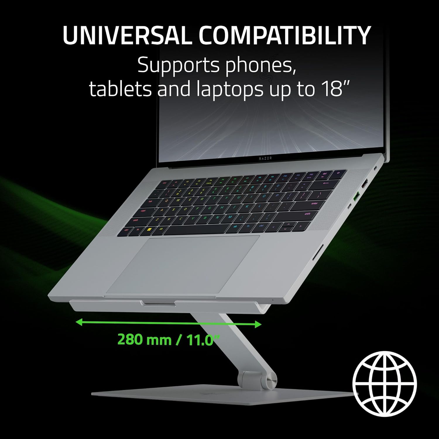 Detalle 2 de Razer Adjustable Laptop Stand – Ergonomic Height & Tilt for Laptops up to 18