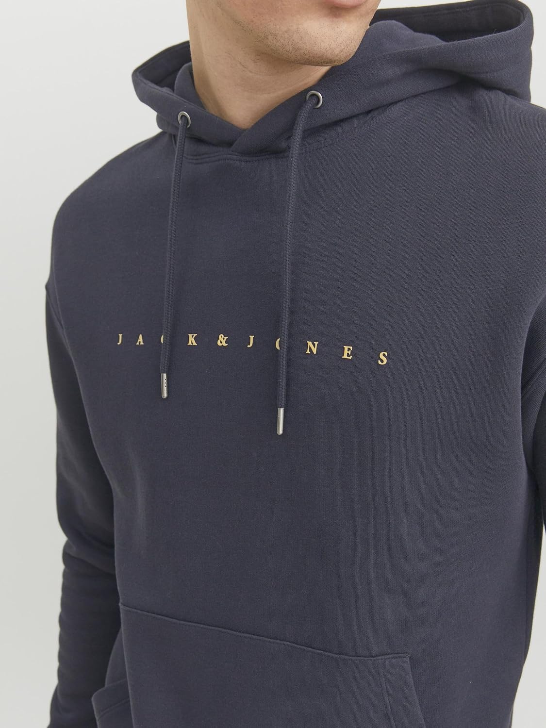 Detalle de Jack & Jones JJestar JJ Sweat Hood Noos: felpa con cappuccio da uomo, comfort casual