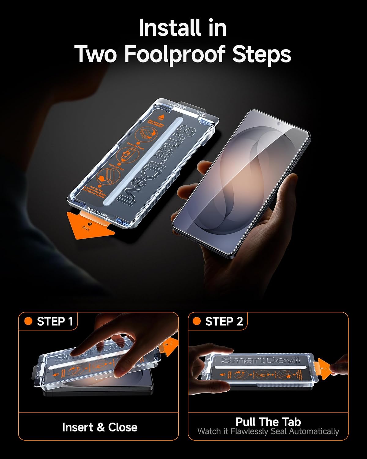 Detalle de SMARTDEVIL Galaxy S26 Ultra Screen Protector, 3-Pack 9H Tempered Glass
