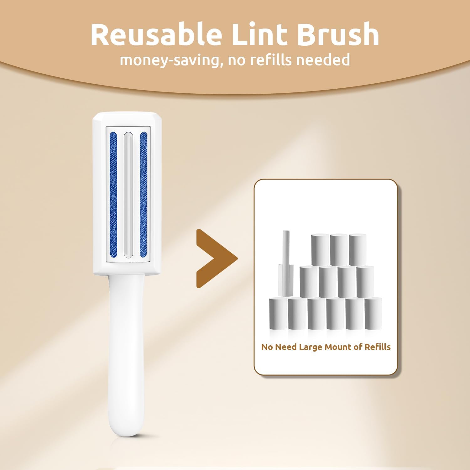 Detalle de ACE2ACE Pet Hair Remover Roller Brush: Mini Reusable Lint Roller for Pet Hair