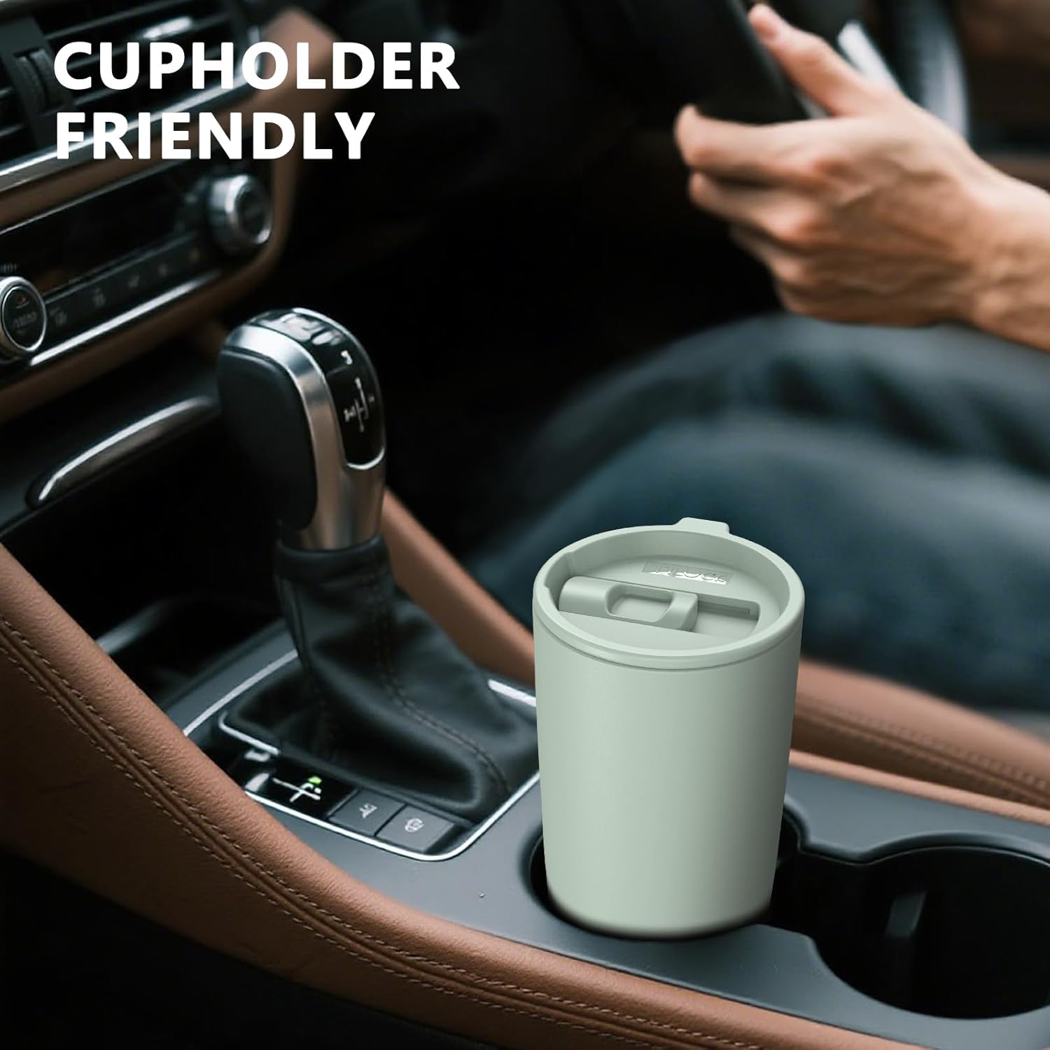 Thumbnail 3 de TILUCK 20 oz Insulated Tumbler with BPA-Free Press-Style Lid (Matte MintGreen) — Vacuum Travel Coffee Mug