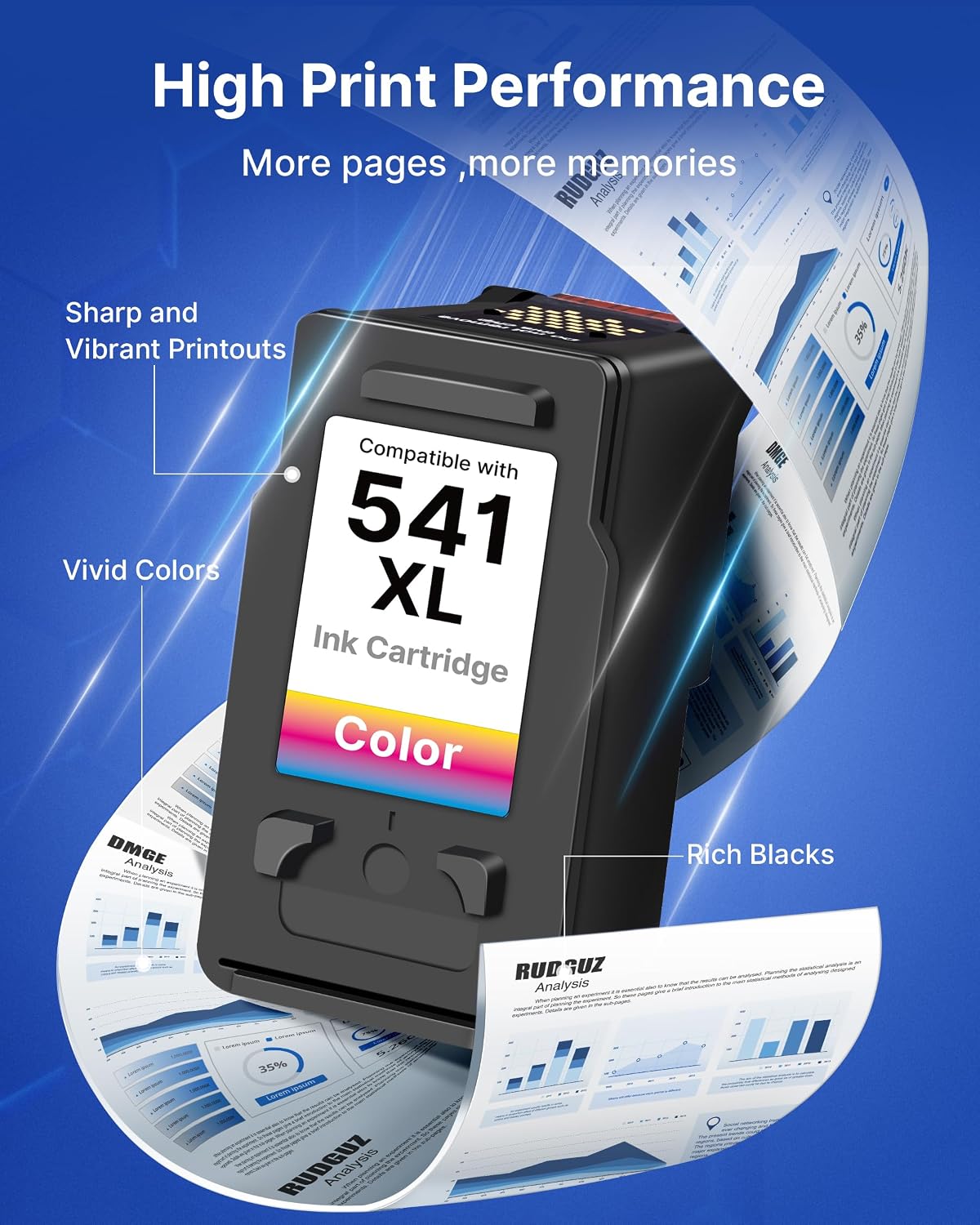 Detalle de PG540 CL541XL Ink Cartridges Twin Pack (Black & Colour) for Canon PIXMA