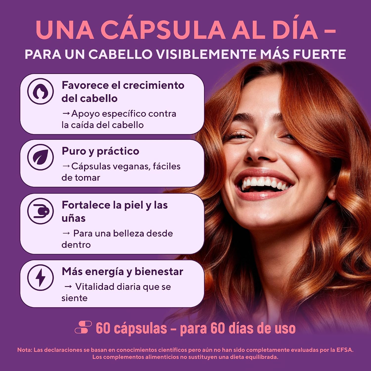 Thumbnail 2 de Vitaminas para el Cabello Biotina 5000 µg 60 cápsulas