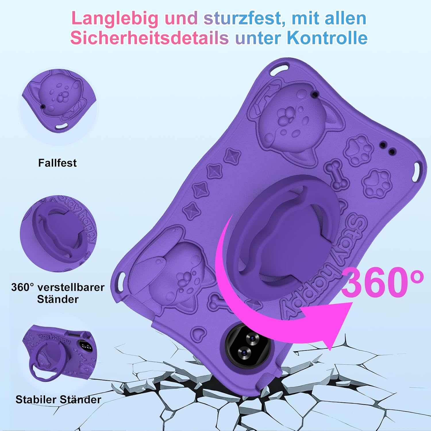 Thumbnail 6 de SUAAT 2026 Kinder-Tablet 9 Zoll (Android 15) mit 32 GB + 2 TB, 5G-WLAN, Gemini AI und Kindersicherung – Lila
