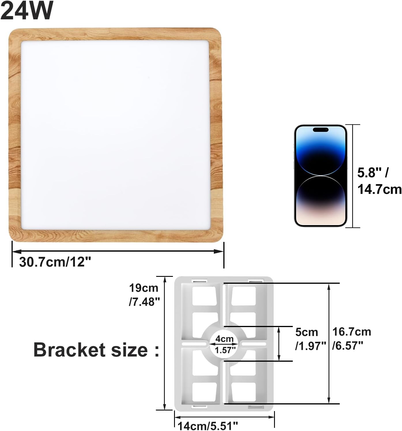 Detalle de 24W LVL LED panel light with Nordic look