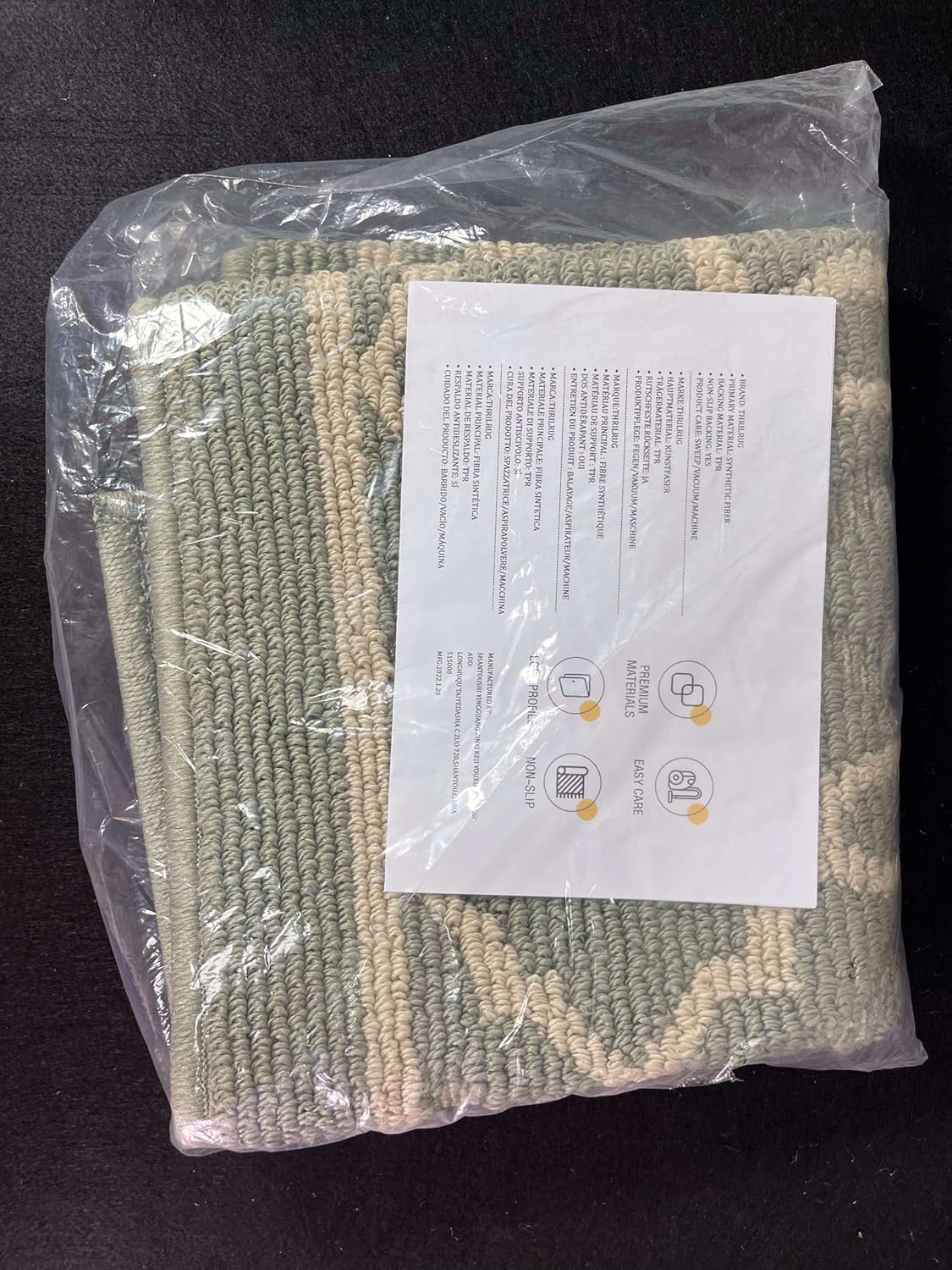 Thumbnail 1 de THRILRUG Indoor Door Mat 60x90cm – Green Trellis, Non-Slip, Absorbent & Machine Washable