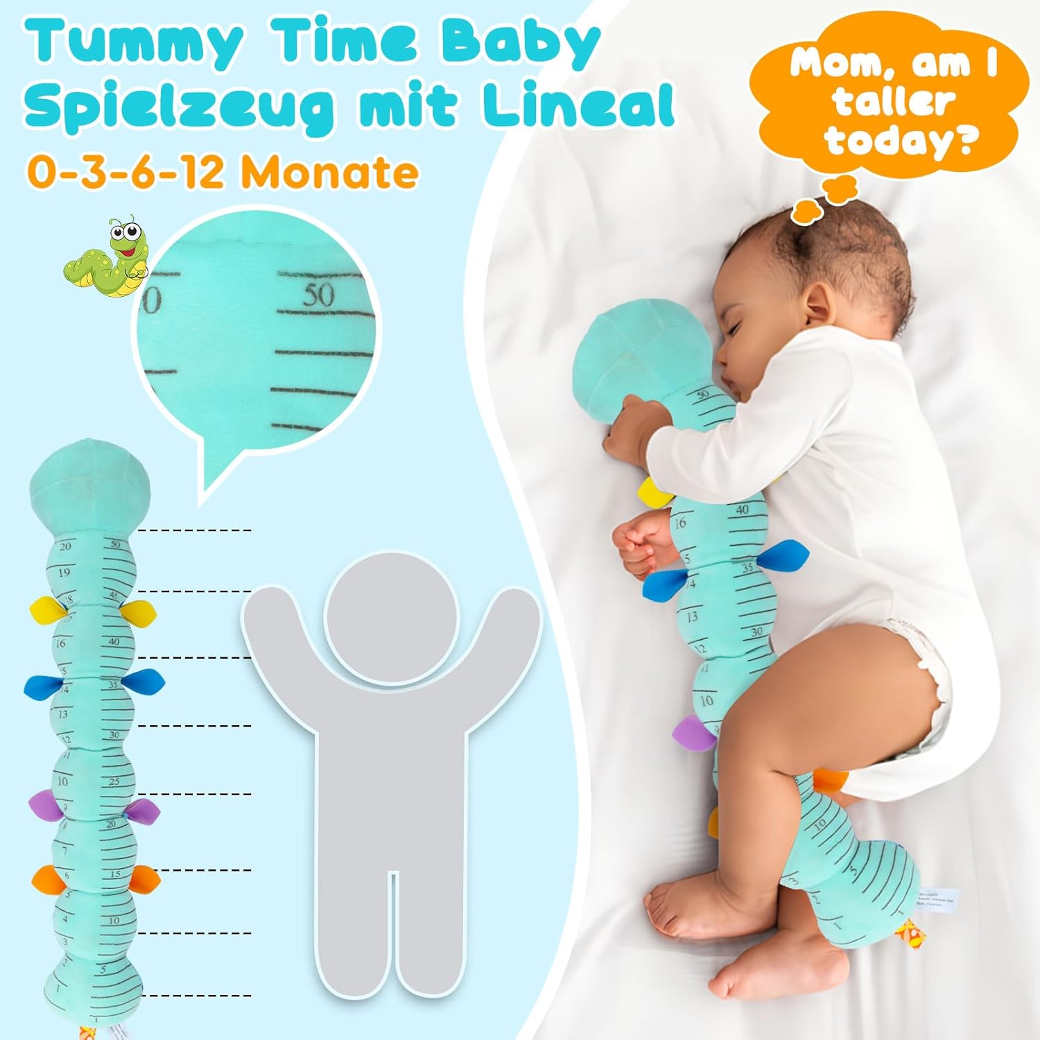 Detalle 2 de Baby Spielzeug Raupe Musikspielzeug 50 cm