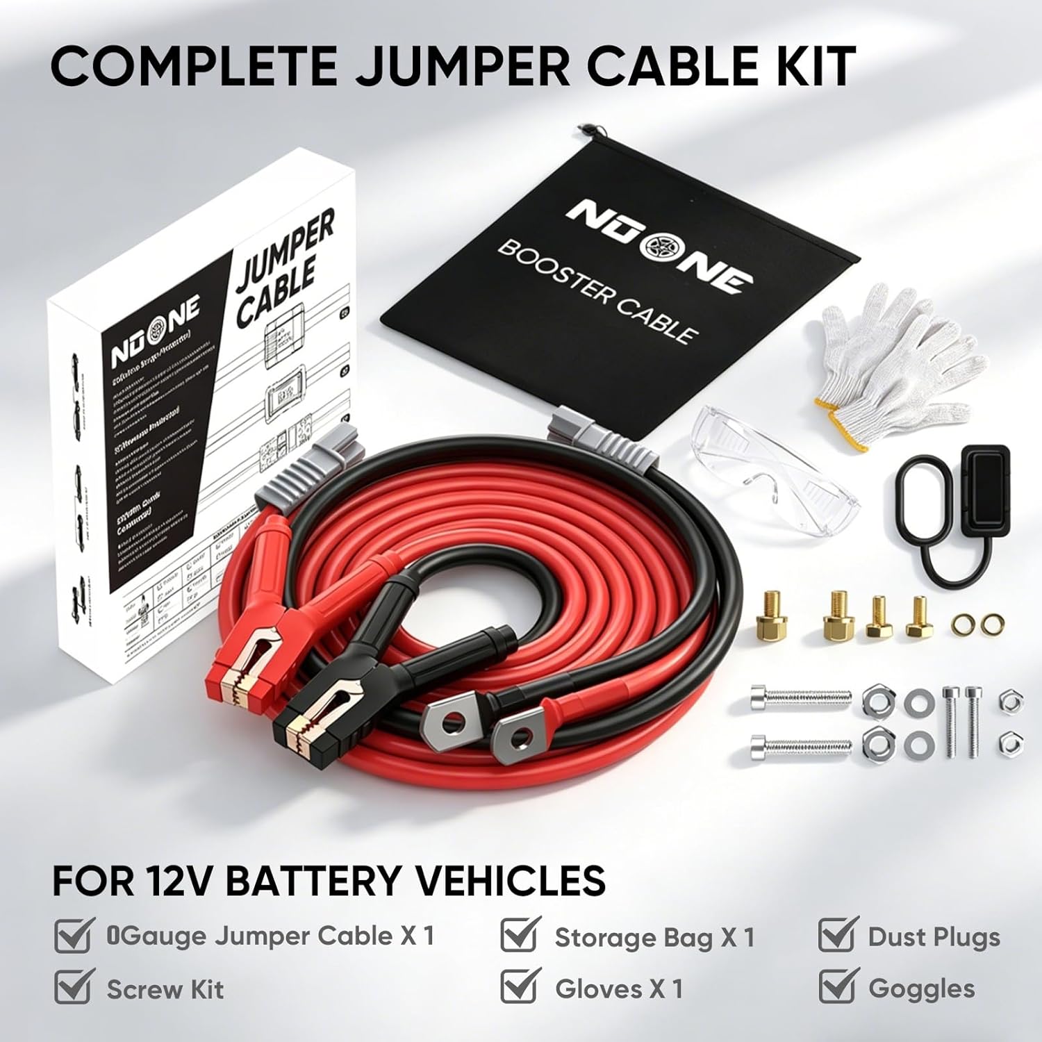 Thumbnail 6 de NOONE 0 Gauge 30 FT jumper cables 1000A
