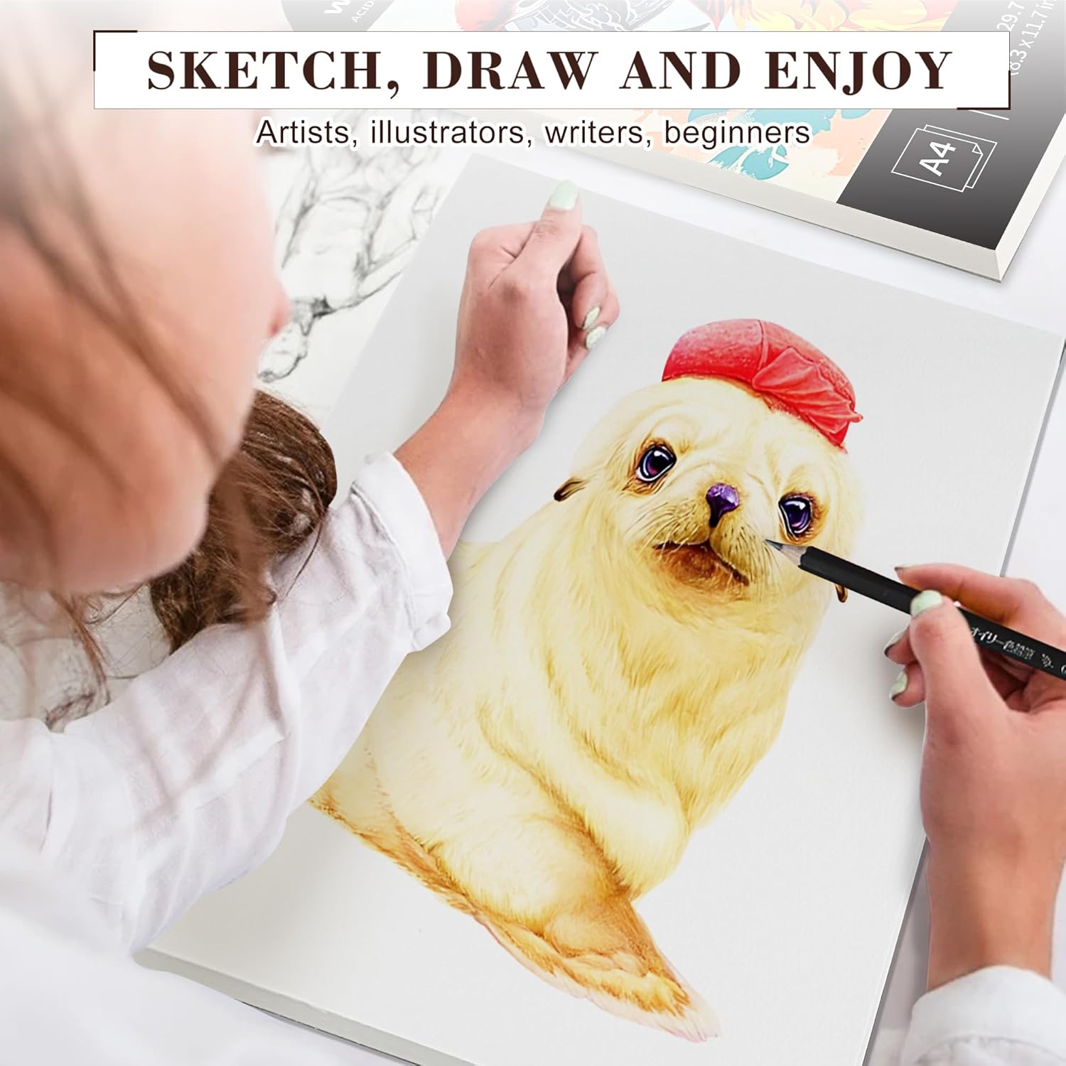 Thumbnail 6 de KINSPORY Carta acquarello A4 300 g/m², 30 fogli 🎨